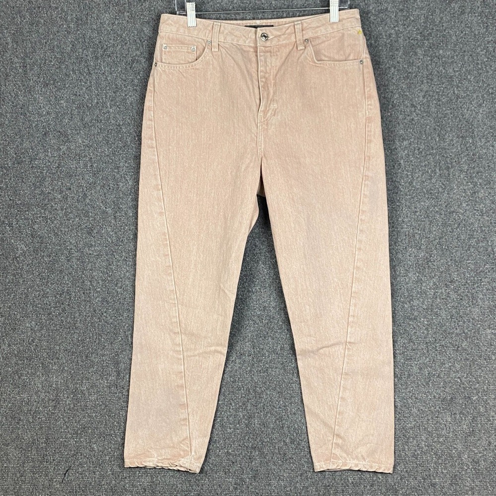 Topshop Jeans Men's 32x30 Tapered‎ Leg Denim Peach 100% Cotton Adults